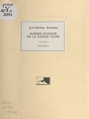 cover image of Poèmes d'amour de la raison close